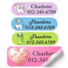 Custom Kids Name Labels Waterproof 129 Stickers 2 Sizes for School Supplies (Style 1)