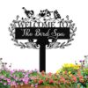 Custom Metal Garden Signs with Stake, Personalized Garden Signs for Outside, Customized Name Sign Outoor Yard Lawn Gardens Decor Gardening Gifts for Grandmas Moms Gardeners
