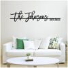 Custom Metal Name Sign - Personalized Family Last Name Sign for Home - Established Monogram Plaque - Unique Metal Wall Art Decor - Personalized Family Wedding Nursery Housewarming Gifts