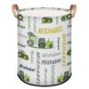 Custom Name Cute Trucks Laundry Hamper,Personalized Collapse Laundry Basket