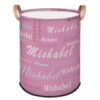 Custom Name Laundry Hamper,Personalized Pink 2 Collapse Laundry Basket