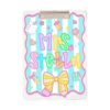 Custom Name Preppy Teacher Clipboard, Personalized Teacher Appreciation Gifts, Back to School Supplies for Teachers