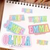Custom Name Stickers for Kids Teachers