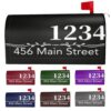 Custom Personalized Mailbox Covers with Numbers Address, Custom Mailbox Covers Magnetic,Personalized Mailboxes Cover Water-Resistant for Garden Plastic Mailboxes Decor Outdoor Yard (Style 2)