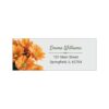 Custom Return Address Labels Made in USA - Personalized Watercolor Wildflower Cottage Floral Mailing Stickers Envelopes Packages 2.625x1 Inch Sheets (Golden Marigold & Amber Blooms)