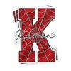 Custom Spider Hero Big Letter Initial Name Funny Boys Room Sticker