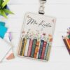 Custom Teacher Badge Holder, Vintage Books Teacher Lanyards for ID Badges, End of Year Thank You Teachers Appreciation Gifts, Classroom Decor Supplies Must Haves, Back to School Gifts for Teachers