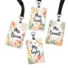 Custom Teacher Gifts for Women, Pastel Floral Teacher ID Badge Holder