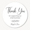 Custom Thank You Stickers, 60 Personalized Labels - Small Business Laurel