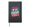 Cute 7th GRADE VIBES Teacher Bruh We Back Patriotic Boy GIrl Hardcover Journal, Black