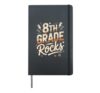 Cute 8th GRADE ROCKS Teacher I Teach Cutest Pumpkins Music Hardcover Journal, Black