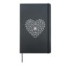 Cute Autumn Pumpkin Heart for Women Halloween Thanksgiving Hardcover Journal, Black