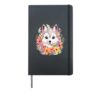 Cute Baby Wolf Wildlife Lover Adorable Forest Animal Decor Hardcover Journal, Black