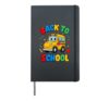 Cute Back To School School Bus Student Hardcover Journal, Black