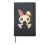 Cute Bunny Eats Rabbit Animals Rabbit Girl Children Hardcover Journal, Black