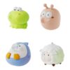 Cute Cartoon Squeeze Squeaky Toys, 4 Pack Soft Fidget Toys with Sound Effect, Interactive Sensory Play Toys for Kids and Adults Daily Use