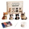 Cute Cat Bead Craft Kit Tiny 3D Animals DIY for Beginners