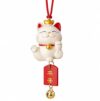 Cute Cat Swinging Cute Car Decoration – Action Character Hanging Ornament for Rearview Mirror – Spring Motion Dashboard Toy for Kids & Adults