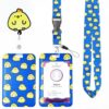 Cute Chick ID Badge Holder with Lanyard & Retractable Reel, Blue Yellow Chicken Print for ID Cards, Breakaway Lanyards for Nurse, Student,Teacher, Office Work, Women, Kids (Chick)