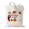 Cute Fall Canvas Tote Bag Book Lovers Gifts for Women Aesthetic Fall Season