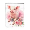 Cute Farm Animal Piggy Book Sleeve with Zipper Front Pocket for Hardcover