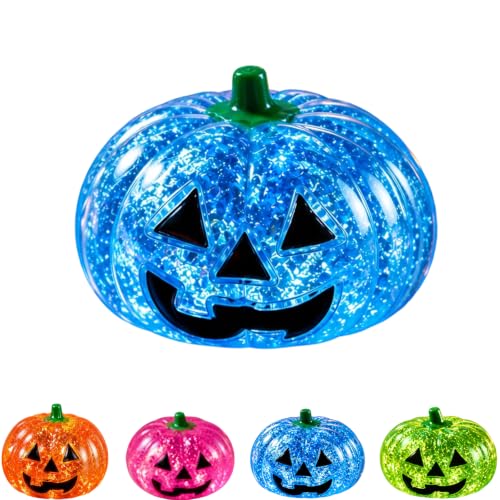 Cute Halloween Pumpkin Squishy Toy, Glitter Squeeze Stress Ball for Adults, Soft Pumpkin Sensory Fidget Decor, Autumn Desk Decoration, Cute Pumpkin Gift for Adults, Halloween Party Favor,#C