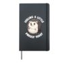 Cute Hedgehogs Feeling A Little Prickly Today Hedgehog Hardcover Journal, Black