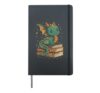 Cute Kawaii Dragon Fantasy Book Lover Book Nerd Hardcover Journal, Black