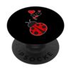 Cute Ladybug Hearts - I Love Ladybugs OK? PopSockets Adhesive PopGrip