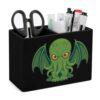 Cute Monster Greencthulhu Desk Organizer PU Leather Caddy Holder