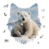 Cute Polar Bear Puzzles for Adults, 175 Pieces, Wolf Shape