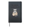 Cute Raccoon Wrapped Blanket Plans Canceled Sarcastic Hardcover Journal, Black