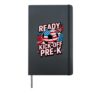 Cute READY KICK OFF PRE-K School Soccer Bruh We Back First Hardcover Journal, Black