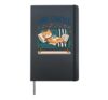 Cute Sleeping Orange Cat Plans Canceled Couch Bed Hardcover Journal, Black