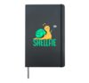 Cute Snail with Shelfie Stick Shelfie Snail Joke Fun Hardcover Journal, Black