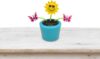 Cute Solar Sunflower Solar Dancing Flowers Swinging Sunflower Insect Flip Flap Flowers Eco-Friendly Solar Power Bobblehead Dancing Flowers for Car Home Decoration Solar Power Kits