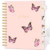 Cute Spiral Notebook for Women with Dividers, 5 Subject Notebook “7 x 8.5”