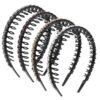 Cutewing Rhinestone Headband Teeth Comb,4PCS Sparkly Hair Bands
