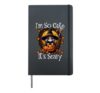 Cute Witch Haunted Pumpkin Design - Spooky Witch Halloween Hardcover Journal, Black