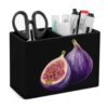 Cut Figs Desk Organizer PU Leather Caddy Holder