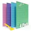 Cutting Mat 12x12 inch Variety Adhesive Sticky Cricket Mats (LightGrip,StandardGrip,StrongGrip,FabricGrip) Compatible with Cricut Maker 3/Maker/Explore 3/Air 2/Air/One(4 Pack)