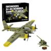 CUUSMET WWII Junker-88 Bomber & Flak 36 Anti-Aircraft Gun Building Block Set, Highly Detailed Military Aircraft and Artillery Display Model, Historical Collectible Gift for Aviation/Teens