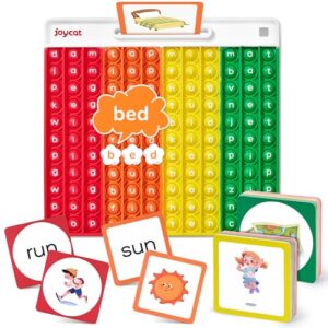 CVC Word Games,Learn to Read in Weeks,Multisensory Reading & Phonics Game Ideal for Pre Kinderarten to 1st Grade-Homeschool Supplies-with 88 CVC Cards