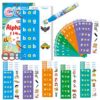 CVC Words Water Painting Phonics Flash Cards - JoiLab Draw-and-read Reusable Montessori Learning Toys - Sight Word Educational Activities Water Coloring Book for Toddlers Kindergarten for Kid Ages 3-6