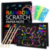 Cvvdycago Scratch Paper Art Crafts Stocking Stuffers for Kids Teens 2 Pack