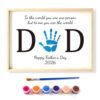 CVYW Fathers Day Crafts for Kids Dad Handprint Art Craft DIY Kit Happy Fathers Day Crafts Keepsake for Dad Stepdad Bonus Father's Grandpa