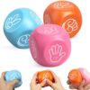 Cybemaga 3 Pcs Soft Foam Dice Cube for Adults Kids, Squeeze Toy for Outdoor Indoor, Portable Soft Slow PU Dice with 6 Sided for Finger-guessing Game for Family Game