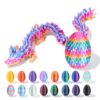 Cybermaker 12in 3D Printed Dragon Egg, Articulated Dragon Toy(Silk Candy)