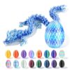 Cybermaker 12in 3D Printed Dragon Egg, Articulated Toy(Silk Glacier Mint)