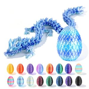 Cybermaker 12in 3D Printed Dragon Egg, Articulated Toy(Silk Glacier Mint)